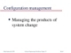 Software engineering:  Configuration management