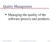 Software engineering:  Quality Management