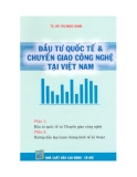 Giáo trình Đầu tư quốc tế và chuyển giao công nghệ tại Việt Nam - TS. Hà Thị Ngọc Oanh